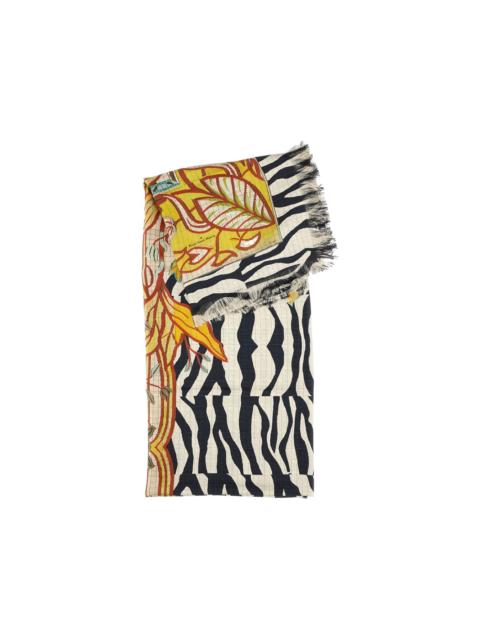 Pierre-Louis Mascia floral zebra-print scarf