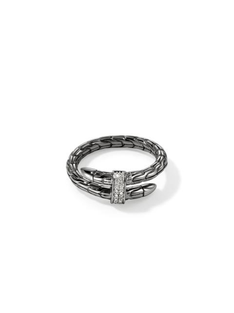JOHN HARDY Spear Ring, Dark Silver, Diamonds