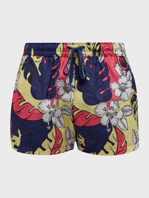 Moschino Men's Hibiscus Leaf Swim Shorts