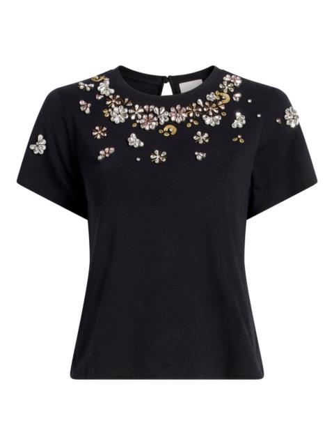 Cinq à Sept embellished-flowers T-shirt