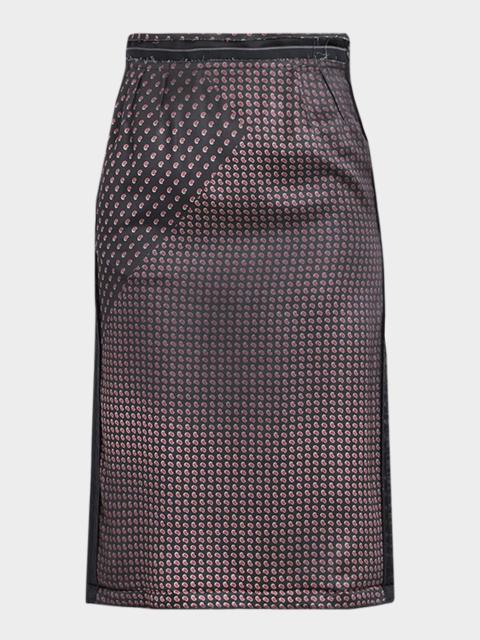 MM6 Maison Margiela Paisley Pencil Midi Skirt