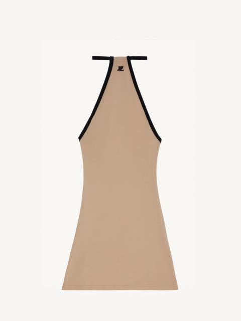 courrèges MINI DRY CONTRAST JERSEY DRESS