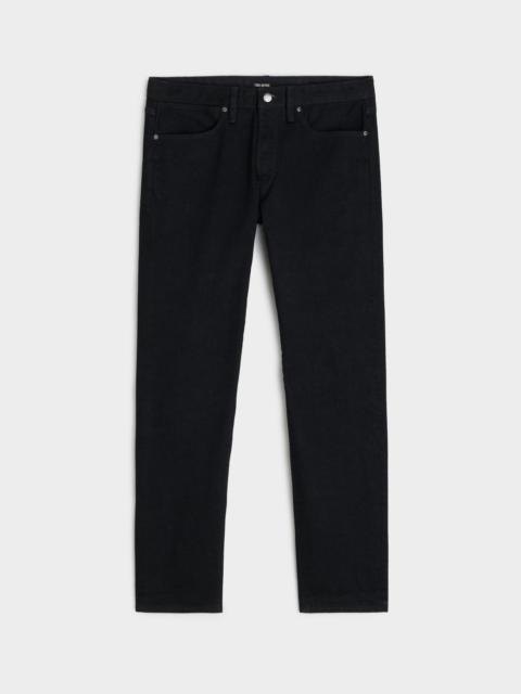 TODD SNYDER Slim Japanese Selvedge Stretch Jean in Black