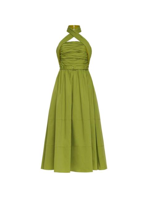 Cinq à Sept Marcie belted halterneck midi dress