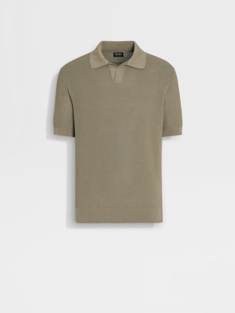 ZEGNA OLIVE GREEN PREMIUM COTTON POLO SHIRT