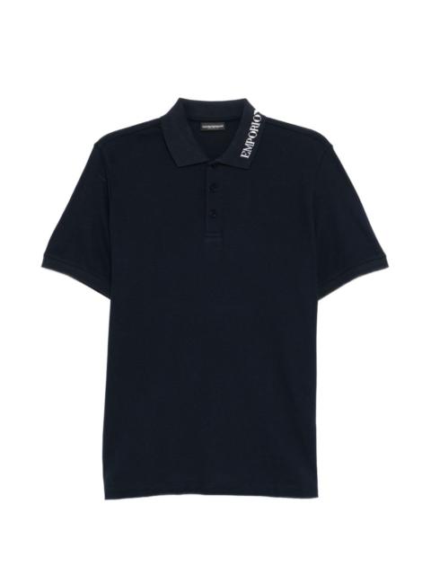 EMPORIO ARMANI logo-collar polo shirt