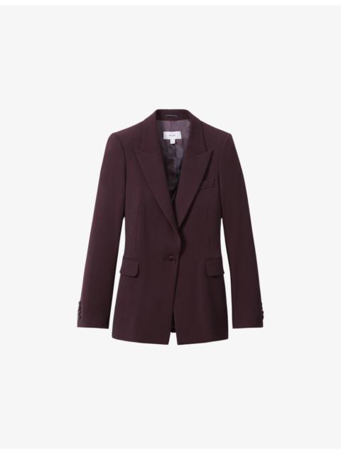 REISS Gabi single-breasted stretch-woven blazer