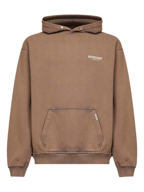 REPRESENT brown cotton hoodie