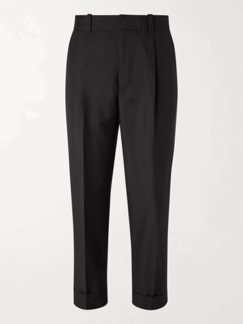 Pierre Tapered Pleated Wool and Mohair-Blend Trousers