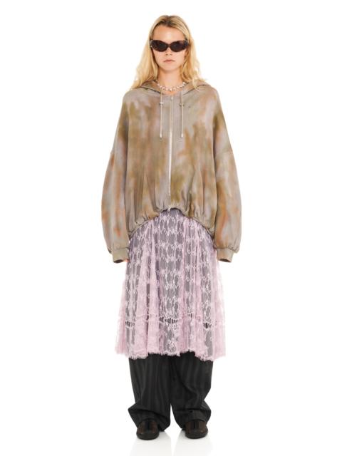 Collina Strada REISHI AURORA GATHERED ZIP UP HOODIE