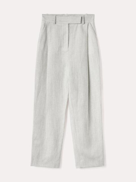 Deep pleat trousers mist mélange