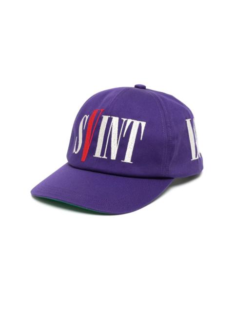 SAINT M×××××× x Vlone logo-embroidered cap