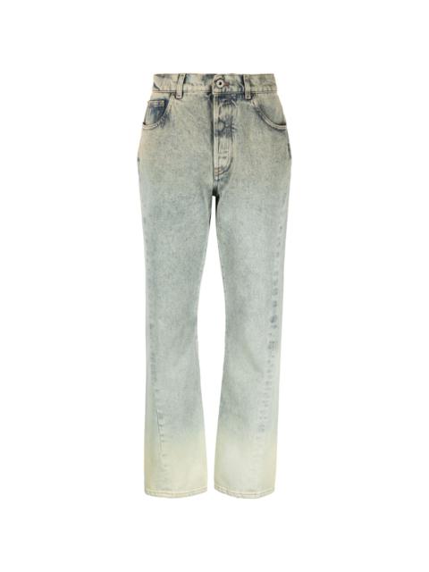 Off-White washed denim straight-leg jeans