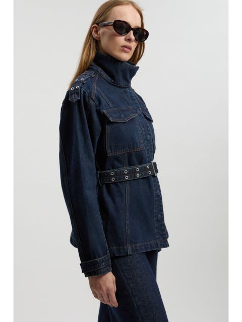 KAREN MILLEN Denim Belted Safari Jacket