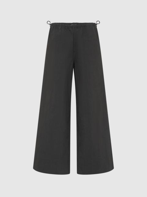 ST. AGNI Technical Cotton Cropped Drawstring Pants - Iron Glaze