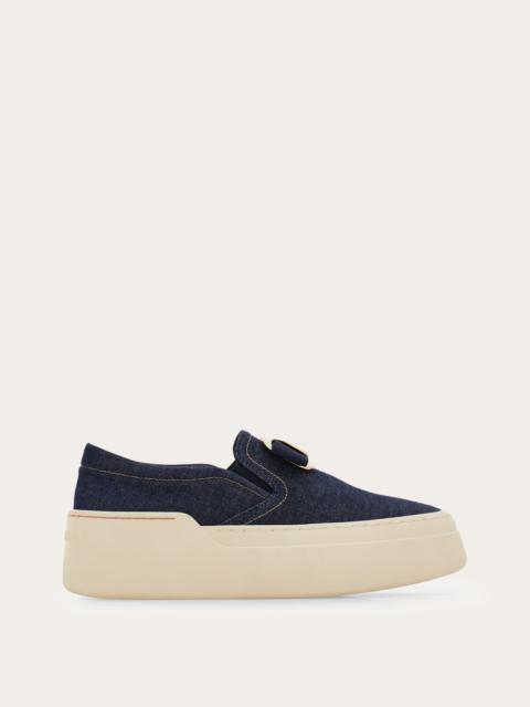 FERRAGAMO New Vara plate slip on