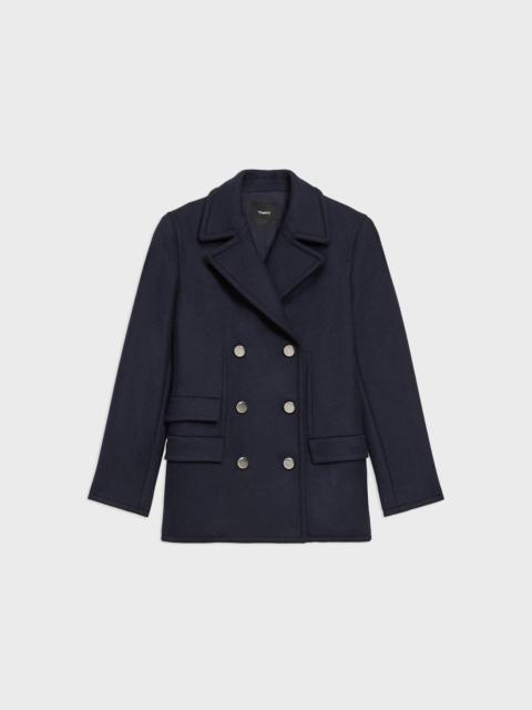 Theory Peacoat Blazer in Recycled Wool-Blend Melton