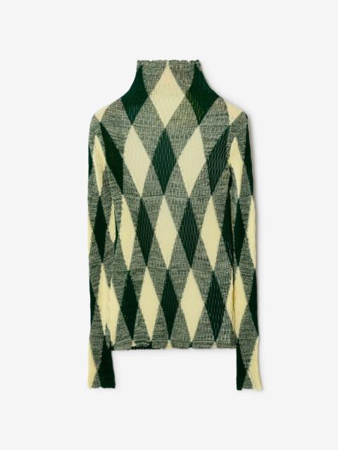 Burberry Argyle Cotton Silk Sweater