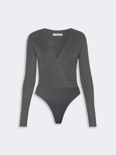 Max Mara GELATO Cashmere yarn sweater bodysuit - DARK GREY