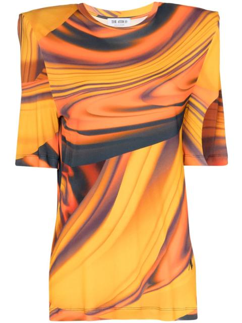 THE ATTICO Bella abstract-print T-shirt