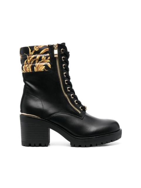 VERSACE JEANS COUTURE Mia Garland-print 70mm ankle boots