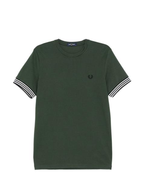 Fred Perry striped cuff logo T-shirt