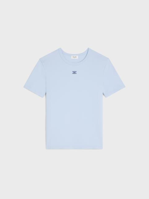 CELINE triomphe t-shirt IN RIBBED COTTON JERSEY