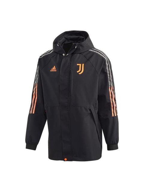 adidas JUVE TRAVEL JKT Juventus Soccer/Football Sports Hooded Jacket Black FR4202