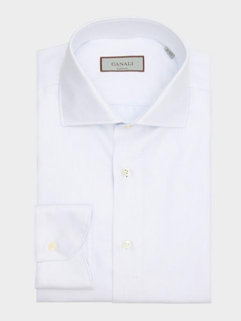 Canali Men's Cotton Micro-Structure Dress Shirt