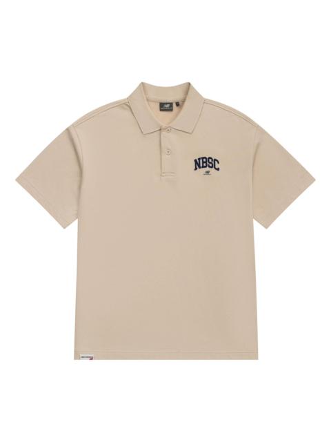 New Balance New Balance Logo Polo Tee 'Beige' 5FD25363-CRE