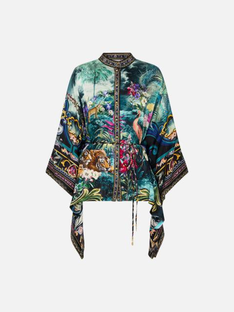 CAMILLA BUTTON THROUGH SCARF BLOUSE