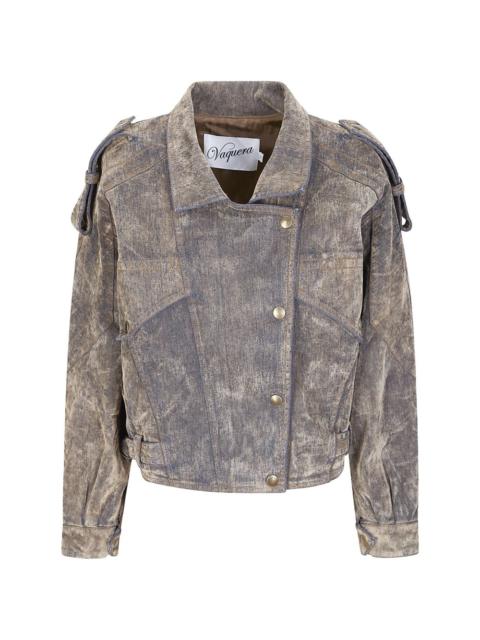 VAQUERA flocked denim jacket