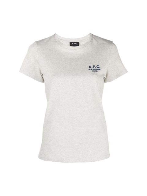 A.P.C. embroidered logo T-shirt