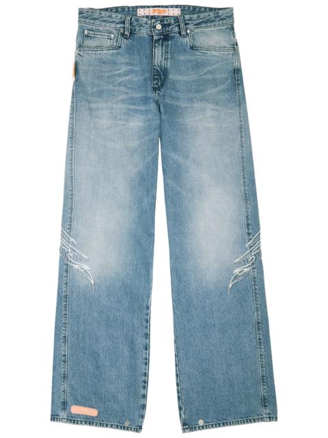 Pdf Channel Rich Kid Embroidered Straight-leg Jeans