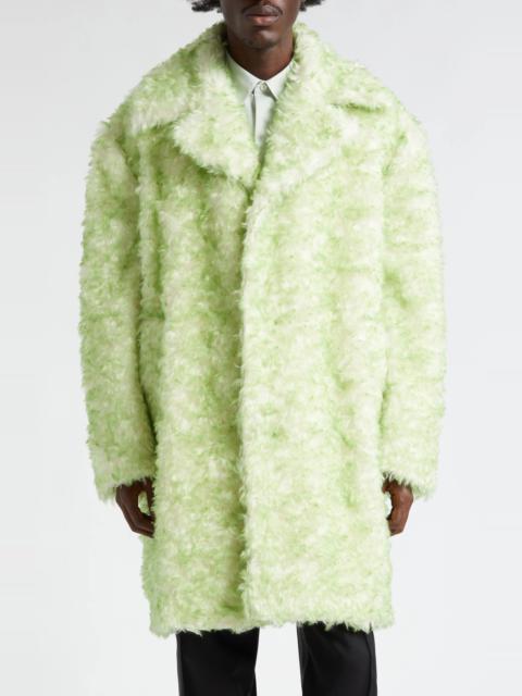 Jil Sander Mohair & Cotton Faux Fur Coat