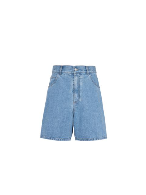 Balmain Oversized denim shorts