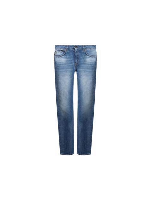 COTTON LOGO DENIM JEANS