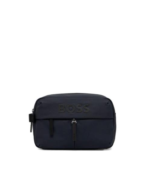 BOSS logo-embossed wash bag