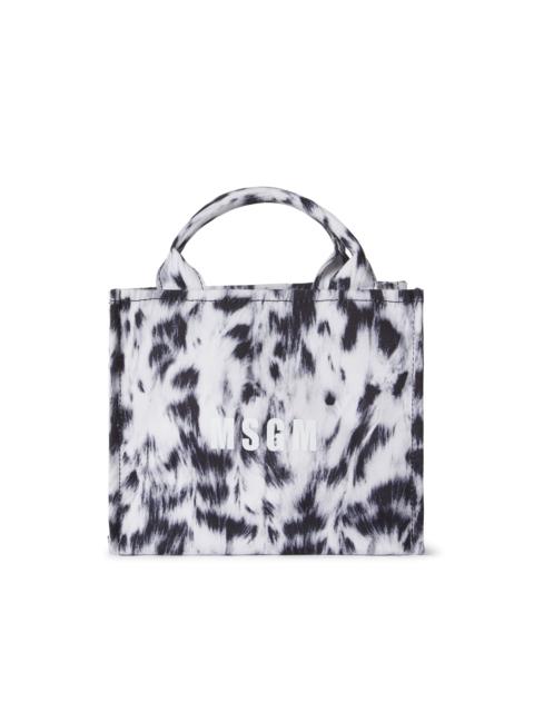 MSGM Small MSGM tote bag with exotic animal print