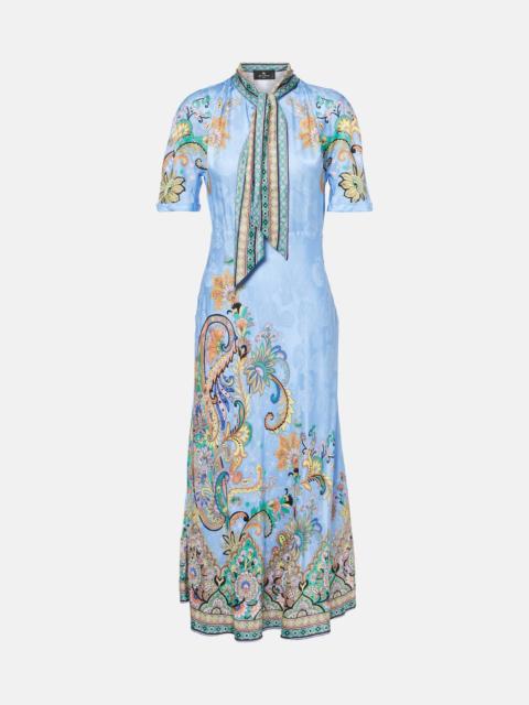 Etro Paisley satin midi dress