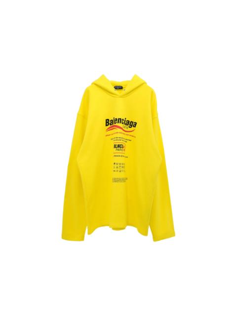 BALENCIAGA Balenciaga Dry Cleaning Logo No Rib Hoodie Yellow