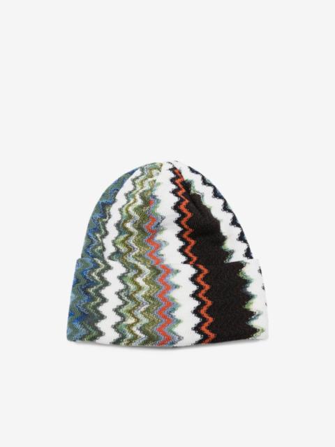 Missoni zigzag-knit wool beanie hat