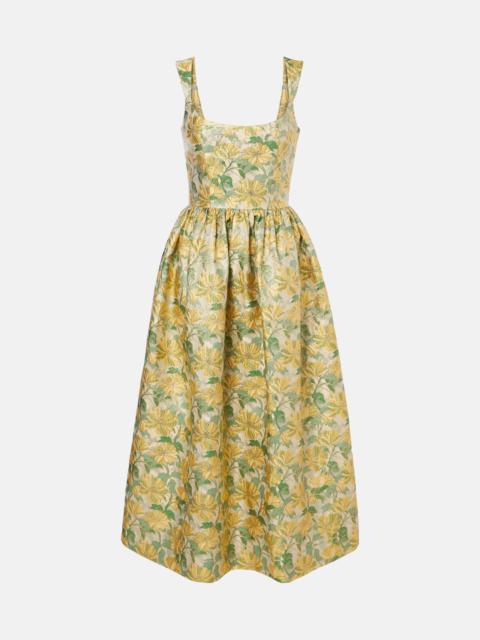 markarian Floral lamé jacquard gown