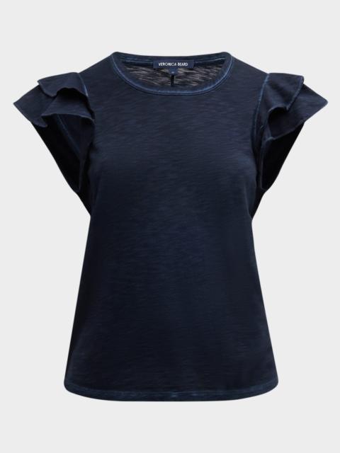 VERONICA BEARD Akeela Ruffle Sleeve Tee
