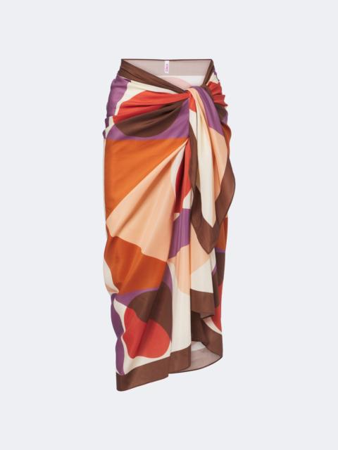 ERES Luisa printed cotton and silk beach cover-up