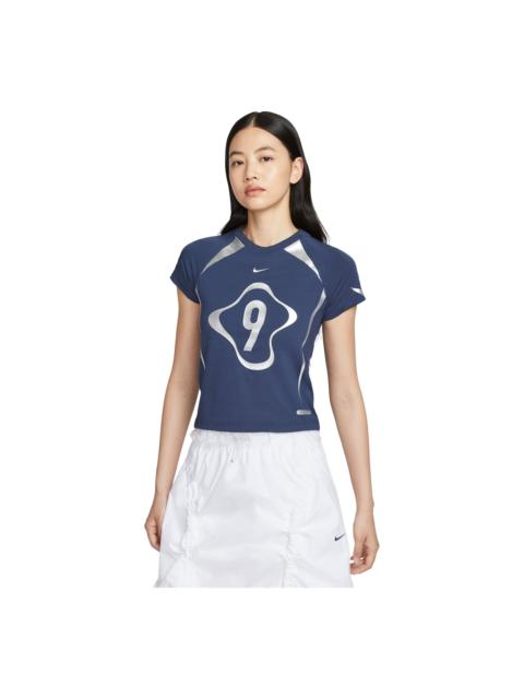 Nike (WMNS) Nike Chill Knit Graphic T-shirt 'Midnight Blue' II1950-410