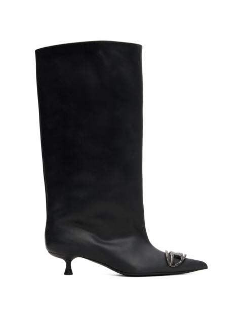 Diesel Black D-Venus Tube Knee Boots