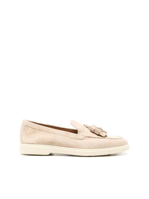 tassel-detailed suede loafers