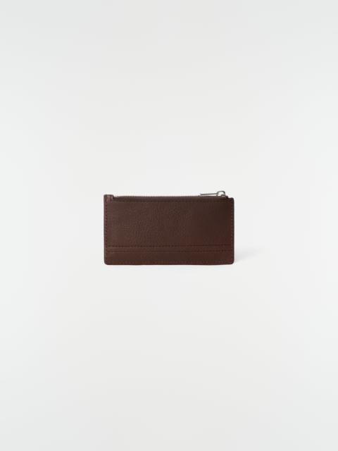 Lemaire GEAR CARD HOLDER AND COIN PURSE IN LEATHER