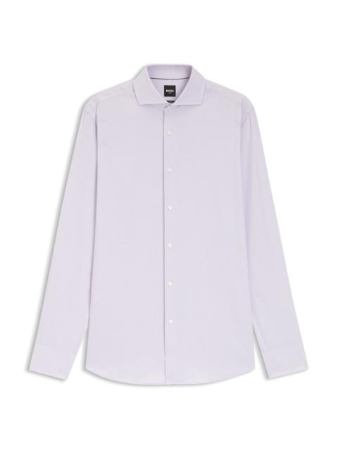 BOSS SLIM-FIT SHIRT IN A STRUCTURED COTTON BLEND